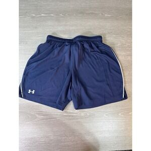 Under Armour Womens Navy Blue Athletic Shorts Size SM Mesh Performance